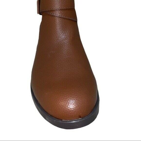 Kenneth Cole Reaction Brown Wind Faux Leather Riding Boots Size 5M New - Picture 5 of 7
